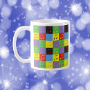 Recherche de motif de note de musique tasses Coloré