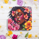 Recherche de femme de couleur autocollants Fleurs roses