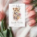 Recherche de cheetah baby shower invitations Aquarelle