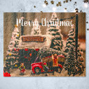 Recherche de camion rouge puzzles Arbre de noël