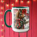 Recherche de cheval noël tasses Ferme