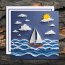 Recherche de bateau voile vœux cartes Vagues