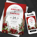 Recherche de cramoisi invitations Aquarelle