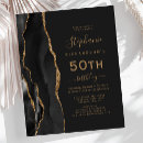 Recherche de black 50th anniversaire invitations Élégant