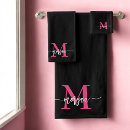 Recherche de pink bain serviettes Monogrammé