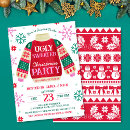 Recherche de ugly sweater party invitations Rouge et vert