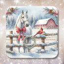 Recherche de chevaux blancs autocollants Noël