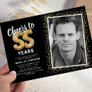 Recherche de de joyeux anniversaire invitations Noir et or