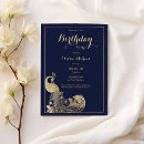 Recherche de bleu royal or invitations Fête d'anniversaire