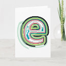 Recherche de lettre e vœux cartes Typographie