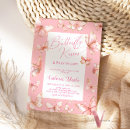 Recherche de pink butterfly baby shower invitations Pastel