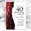 Recherche de 40 ans de mariage cartes invitations Élégant