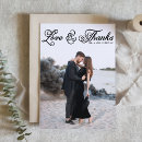 Recherche de love and thanks mariage remerciements cartes Script