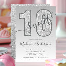 Recherche de ombre 16ans anniversaire invitations Gris