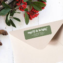 Recherche de noël étiquettes adresse retour Minimaliste moderne