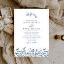 Recherche de blue botanical invitations Bleu marine