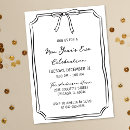 Recherche de nouvelle année chic invitations Noir et blanc