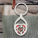 Recherche de saint valentin porteclés Noir et blanc