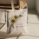Recherche de tournesols tote bags Demoiselle d'honneur