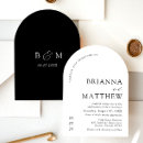 Recherche de noir et blanc mariage invitations À élégantes