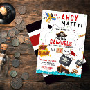 Recherche de pirate anniversaire invitations Crâne et os croisés