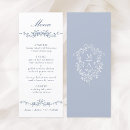 Recherche de victorien mariage menus Bleu et blanc