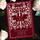 Recherche de rose rouge mariage invitations Floral