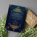 Recherche de élégant de bleu royal mariage invitations Couple