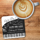 Recherche de piano dessous de verres Notes musicales
