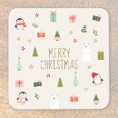 Recherche de pingouin mignon dessous de verres Neige