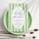 Recherche de vert de rayure invitations Aquarelle