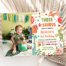 Recherche de saurus invitations Dinosaure trois rex