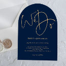Recherche de bleu marine chic invitations Minimaliste