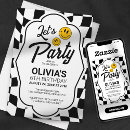 Recherche de sourire invitations Noir et blanc