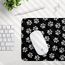 Recherche de chien tapis souris Noir et blanc