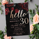 Recherche de unique 30ans anniversaire invitations Noir