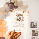 Recherche de hérisson de bébé vœux cartes Baby shower boisé