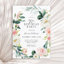 Recherche de soixante dixième anniversaire invitations Rose