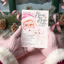 Recherche de pink noël invitations Santa claus