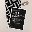 Recherche de mitzvah blanc de barre invitations Moderne