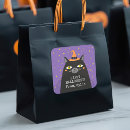 Recherche de chat de halloween autocollants Noir