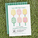Recherche de pickleball anniversaire invitations Rose