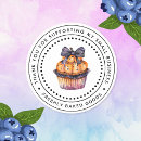 Recherche de muffin autocollants Muffin aux bleuets