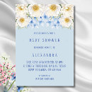 Recherche de blue white baby baby shower invitations Bleu poussiéreux