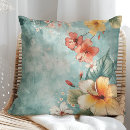 Recherche de fleurs tropicales coussins Pour elle