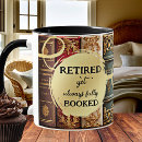 Recherche de bibliothécaire retraité tasses Humour