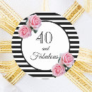Recherche de fleur noire autocollants Rose