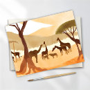 Recherche de safari cartes postales Aquarelle