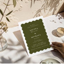 Recherche de vert olive invitations Vintage