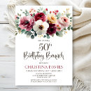 Recherche de brunch 50th anniversaire invitations Floral